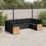 8-piece garden sofa set and black synthetic rattan cushions by , Garden sets - Ref: Foro24-3260354, Price: 586,04 €, Discount: %