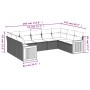 8-piece garden sofa set and black synthetic rattan cushions by , Garden sets - Ref: Foro24-3260354, Price: 593,76 €, Discount: %