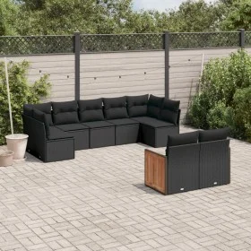 8-piece garden sofa set and black synthetic rattan cushions by , Garden sets - Ref: Foro24-3260368, Price: 586,04 €, Discount: %
