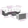 Garden sofa set 10 pieces with black synthetic rattan cushions by , Garden sets - Ref: Foro24-3260375, Price: 626,30 €, Disco...