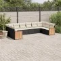 Garden sofa set 10 pieces with black synthetic rattan cushions by , Garden sets - Ref: Foro24-3260404, Price: 599,07 €, Disco...