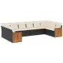 Garden sofa set 10 pieces with black synthetic rattan cushions by , Garden sets - Ref: Foro24-3260404, Price: 599,07 €, Disco...
