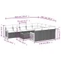11-teiliges Gartensofa-Set und schwarze synthetische Rattankissen von , Gartensets - Ref: Foro24-3260425, Preis: 637,39 €, Ra...