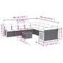 11-teiliges Gartensofa-Set und schwarze synthetische Rattankissen von , Gartensets - Ref: Foro24-3260438, Preis: 651,57 €, Ra...