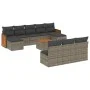 11-piece garden sofa set and gray synthetic rattan cushions by , Garden sets - Ref: Foro24-3260478, Price: 619,71 €, Discount: %