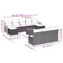 11-piece garden sofa set and gray synthetic rattan cushions by , Garden sets - Ref: Foro24-3260478, Price: 619,71 €, Discount: %