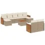 Juego de sofás jardín con cojines beige 10 pzas ratán sintético de , Conjuntos de jardín - Ref: Foro24-3260490, Precio: 684,3...