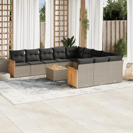12-piece garden sofa set with gray synthetic rattan cushions by , Garden sets - Ref: Foro24-3260520, Price: 777,59 €, Discoun...