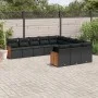 11-teiliges Gartensofa-Set und schwarze synthetische Rattankissen von , Gartensets - Ref: Foro24-3260508, Preis: 679,55 €, Ra...