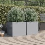 Planters 2 units silver galvanized steel 49x47x46 cm by , Pots and planters - Ref: Foro24-841570, Price: 73,48 €, Discount: %