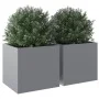 Jardineras 2 unidades acero galvanizado plateado 49x47x46 cm de , Maceteros y jardineras - Ref: Foro24-841570, Precio: 70,79 ...