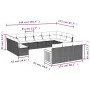 Garden sofa set with cushions 13 pieces gray synthetic rattan by , Garden sets - Ref: Foro24-3260541, Price: 833,09 €, Discou...