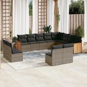 12-piece garden sofa set with gray synthetic rattan cushions by , Garden sets - Ref: Foro24-3260555, Price: 770,23 €, Discoun...