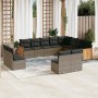 12-piece garden sofa set with gray synthetic rattan cushions by , Garden sets - Ref: Foro24-3260555, Price: 766,26 €, Discoun...