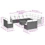 Gartensofa- und Kissenset 13-teilig aus schwarzem synthetischem Rattan von , Gartensets - Ref: Foro24-3260557, Preis: 787,08 ...