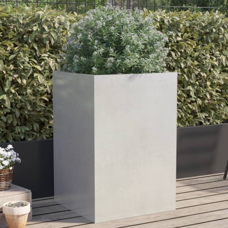 Pflanzgefäß aus silbernem Edelstahl, 52 x 48 x 75 cm von , Töpfe und Pflanzgefäße - Ref: Foro24-841587, Preis: 102,41 €, Raba...