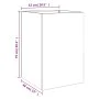 Pflanzgefäß aus silbernem Edelstahl, 52 x 48 x 75 cm von , Töpfe und Pflanzgefäße - Ref: Foro24-841587, Preis: 86,02 €, Rabat...