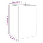 Pflanzgefäß aus silbernem Edelstahl, 52 x 48 x 75 cm von , Töpfe und Pflanzgefäße - Ref: Foro24-841587, Preis: 102,41 €, Raba...