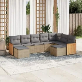 9-piece garden sofa set with beige synthetic rattan cushions by , Garden sets - Ref: Foro24-3260624, Price: 570,54 €, Discoun...