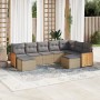 9-teiliges Gartensofa-Set mit beigen synthetischen Rattankissen von , Gartensets - Ref: Foro24-3260624, Preis: 570,96 €, Raba...