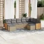 9-teiliges Gartensofa-Set mit beigen synthetischen Rattankissen von , Gartensets - Ref: Foro24-3260624, Preis: 570,54 €, Raba...