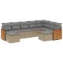 9-teiliges Gartensofa-Set mit beigen synthetischen Rattankissen von , Gartensets - Ref: Foro24-3260624, Preis: 570,54 €, Raba...