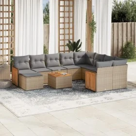 11-teiliges Gartensofa-Set mit beigen synthetischen Rattankissen von , Gartensets - Ref: Foro24-3260645, Preis: 704,73 €, Rab...