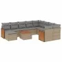 11-teiliges Gartensofa-Set mit beigen synthetischen Rattankissen von , Gartensets - Ref: Foro24-3260645, Preis: 704,73 €, Rab...