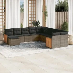 11-teiliges Gartensofa-Set und graue synthetische Rattankissen von , Gartensets - Ref: Foro24-3260653, Preis: 668,65 €, Rabat...
