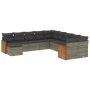 11-piece garden sofa set and gray synthetic rattan cushions by , Garden sets - Ref: Foro24-3260653, Price: 668,65 €, Discount: %