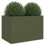 Jardinera de acero laminado en frío verde oliva 62x40x39 cm de , Maceteros y jardineras - Ref: Foro24-841598, Precio: 60,80 €...