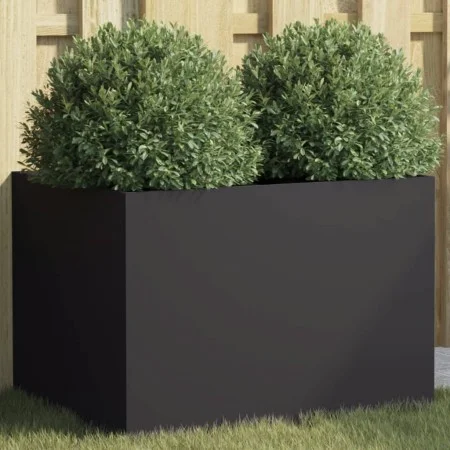 Black cold rolled steel planter 62x47x46 cm by , Pots and planters - Ref: Foro24-841601, Price: 70,85 €, Discount: %