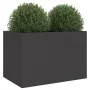 Black cold rolled steel planter 62x47x46 cm by , Pots and planters - Ref: Foro24-841601, Price: 70,85 €, Discount: %