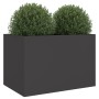 Jardinera de acero laminado en frío negro 62x47x46 cm