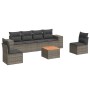 7-teiliges Gartensofa-Set mit grauen PE-Rattan-Kissen von , Gartensets - Ref: Foro24-3225395, Preis: 417,12 €, Rabatt: %