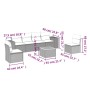 7-teiliges Gartensofa-Set mit grauen PE-Rattan-Kissen von , Gartensets - Ref: Foro24-3225395, Preis: 417,12 €, Rabatt: %