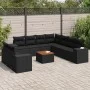 Garden sofa set 10 pieces with black synthetic rattan cushions by , Garden sets - Ref: Foro24-3225509, Price: 759,80 €, Disco...
