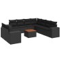 Garden sofa set 10 pieces with black synthetic rattan cushions by , Garden sets - Ref: Foro24-3225509, Price: 730,01 €, Disco...