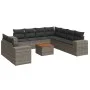 10-piece garden sofa set with gray synthetic rattan cushions by , Garden sets - Ref: Foro24-3225514, Price: 663,85 €, Discoun...