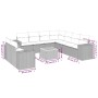 10-piece garden sofa set with gray synthetic rattan cushions by , Garden sets - Ref: Foro24-3225514, Price: 644,48 €, Discoun...