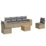 7-piece garden sofa set and beige synthetic rattan cushions by , Garden sets - Ref: Foro24-3257725, Price: 444,55 €, Discount: %