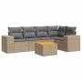 Garden sofa set with cushions 6 pieces beige synthetic rattan by , Garden sets - Ref: Foro24-3257767, Price: 435,98 €, Discou...