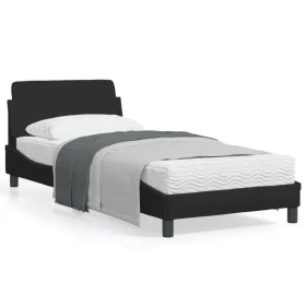 Bed frame with black fabric headboard 90x200 cm by , Beds and slatted bases - Ref: Foro24-373107, Price: 128,02 €, Discount: %
