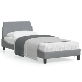 Estructura de cama con cabecero de tela gris claro 90x200 cm de , Camas y somieres - Ref: Foro24-373105, Precio: 111,39 €, De...