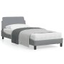 Estructura de cama con cabecero de tela gris claro 90x200 cm de , Camas y somieres - Ref: Foro24-373105, Precio: 111,63 €, De...