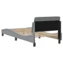 Hellgrauer Stoffbettrahmen mit Kopfteil 90x200 cm von , Betten und Lattenroste - Ref: Foro24-373105, Preis: 106,24 €, Rabatt: %