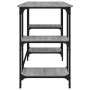 Sonoma grauer Schreibtisch aus Holzwerkstoff und Metall, 140 x 50 x 75 cm von , Schreibtische - Ref: Foro24-845329, Preis: 90...