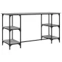 Sonoma grauer Schreibtisch aus Holzwerkstoff und Metall, 140 x 50 x 75 cm von , Schreibtische - Ref: Foro24-845329, Preis: 90...