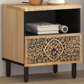 Nachttisch aus massivem Mangoholz, 40 x 33 x 46 cm von , Nachttische - Ref: Foro24-358218, Preis: 85,06 €, Rabatt: %