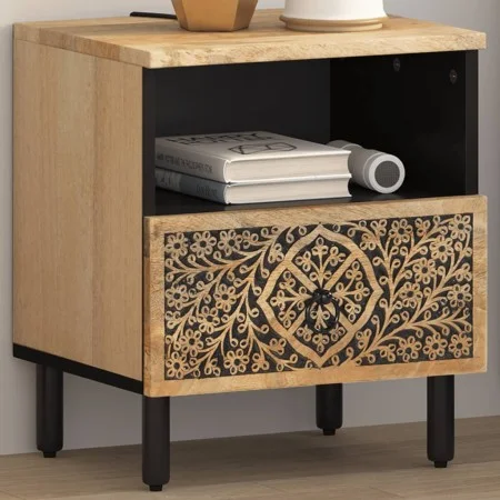 Solid mango wood bedside table 40x33x46 cm by , Nightstands - Ref: Foro24-358218, Price: 85,06 €, Discount: %